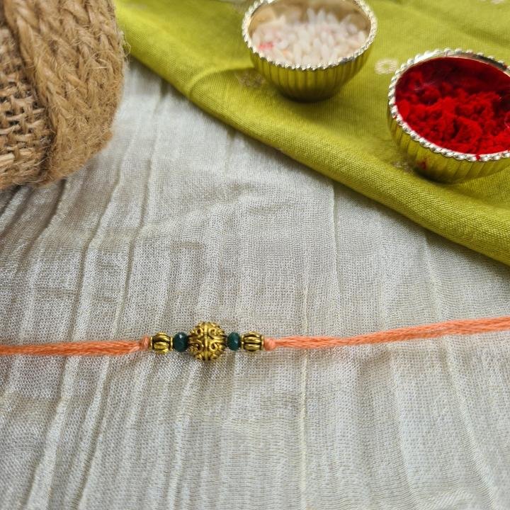 Peach Simple Rakhi